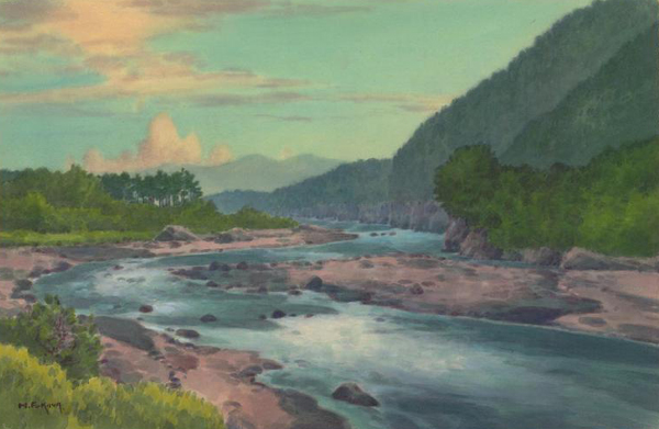 Flowing River by Fukaya, H (1930s/40s)